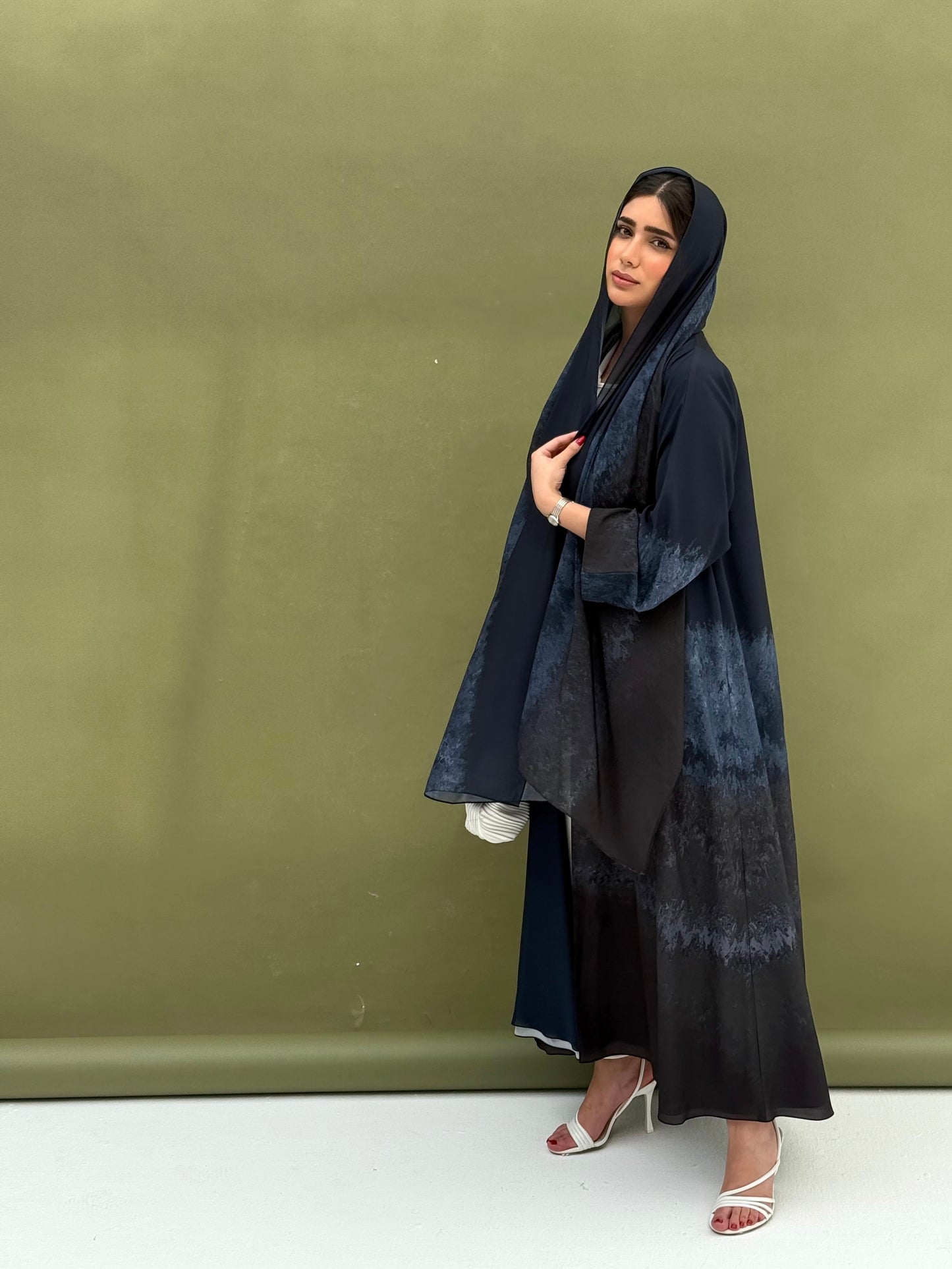 A printed fabric Abaya