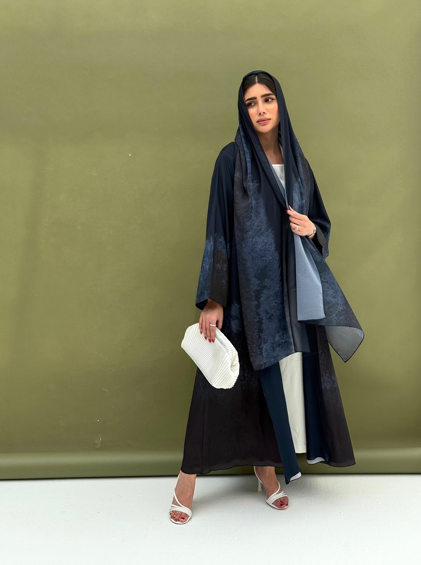A printed fabric Abaya
