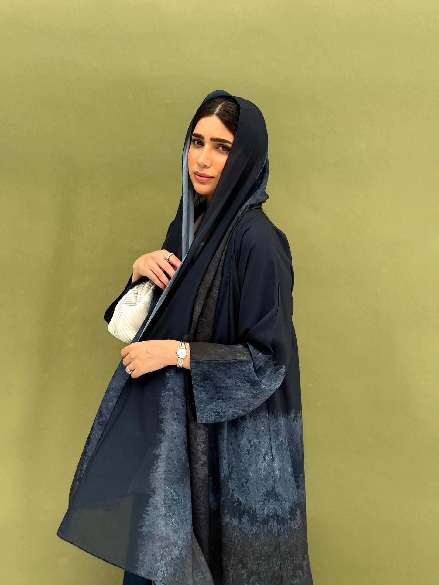 A printed fabric Abaya