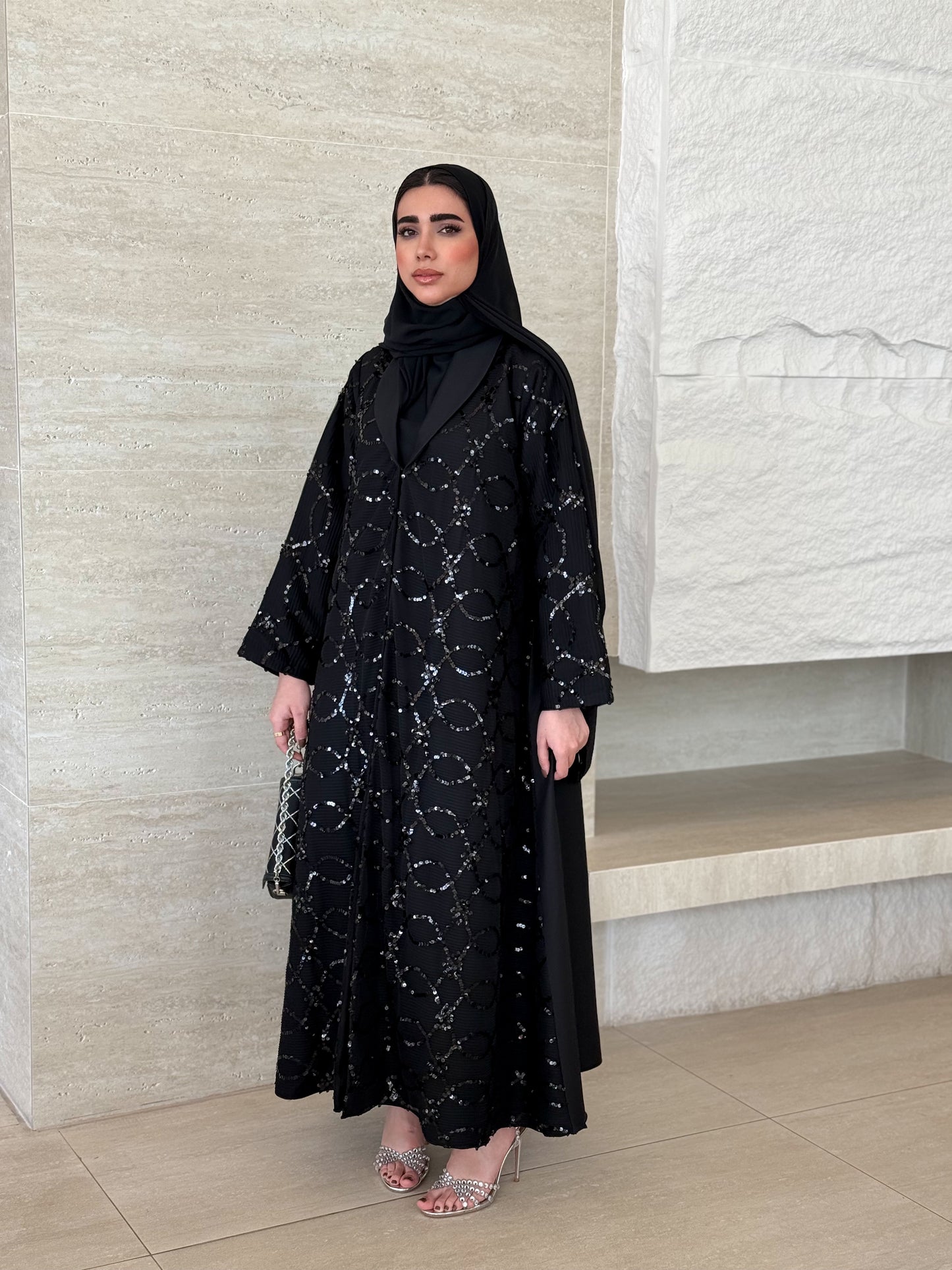 A black abaya, perfect for a special occasion