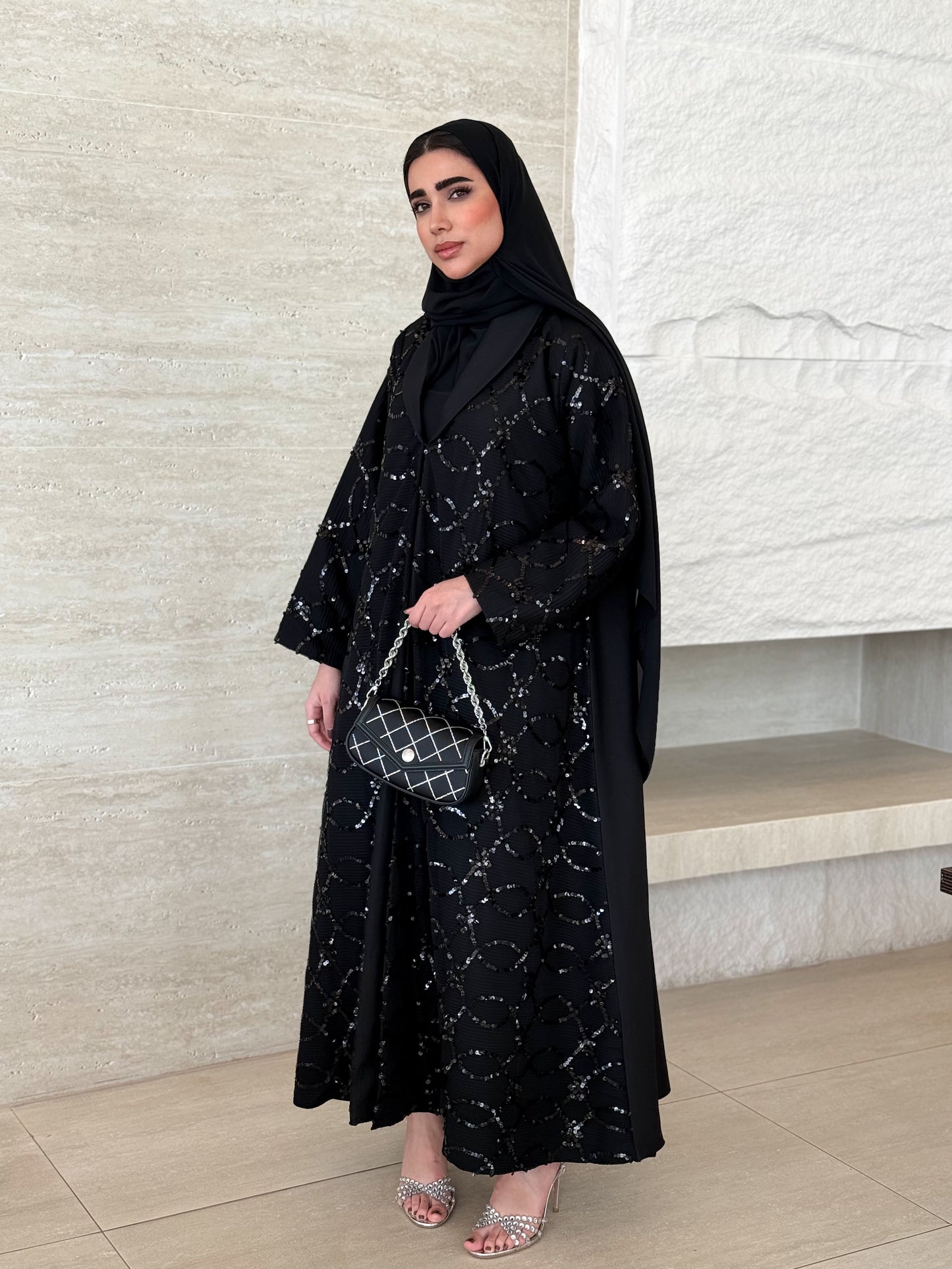A black abaya, perfect for a special occasion
