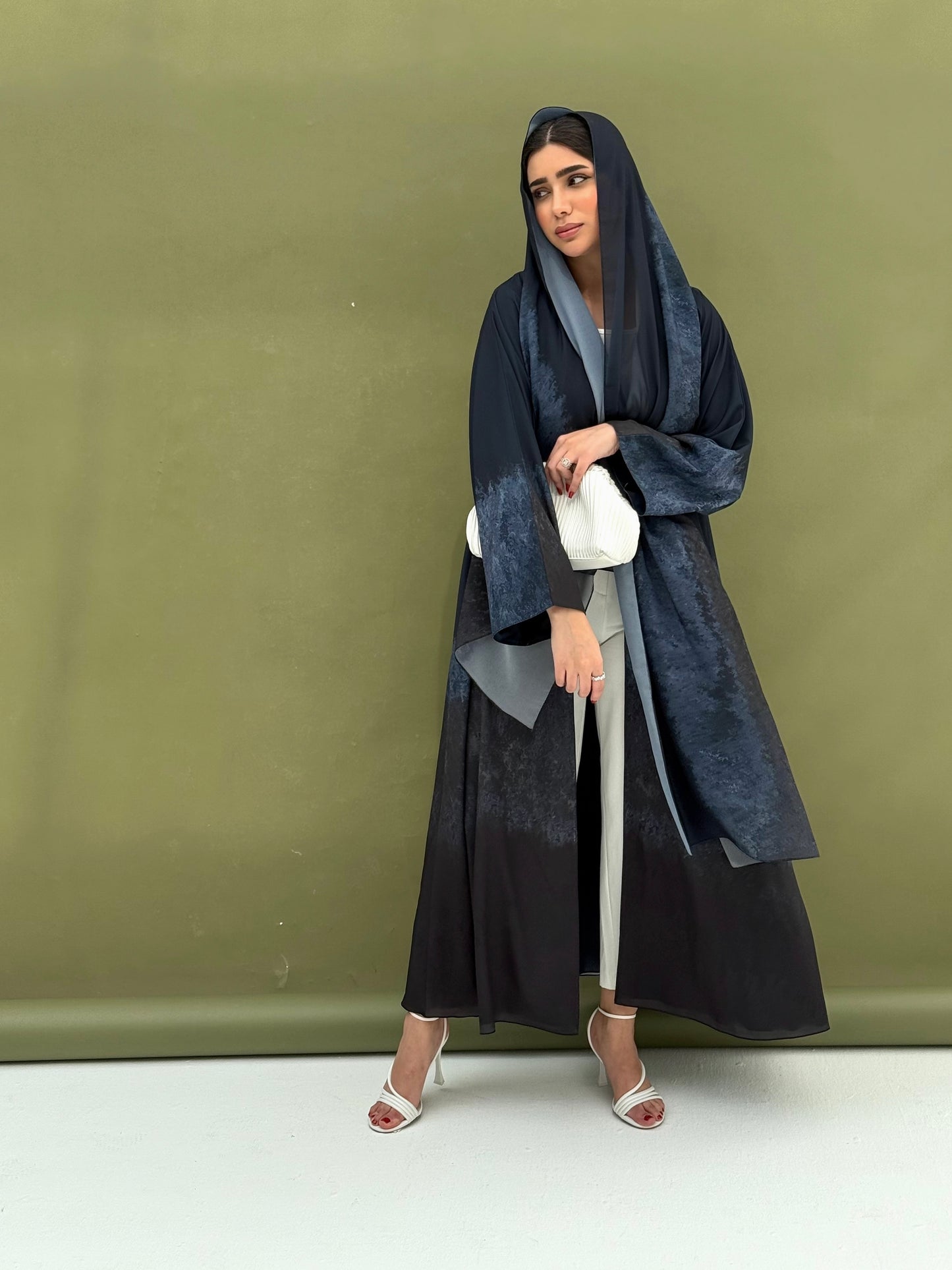 A printed fabric Abaya