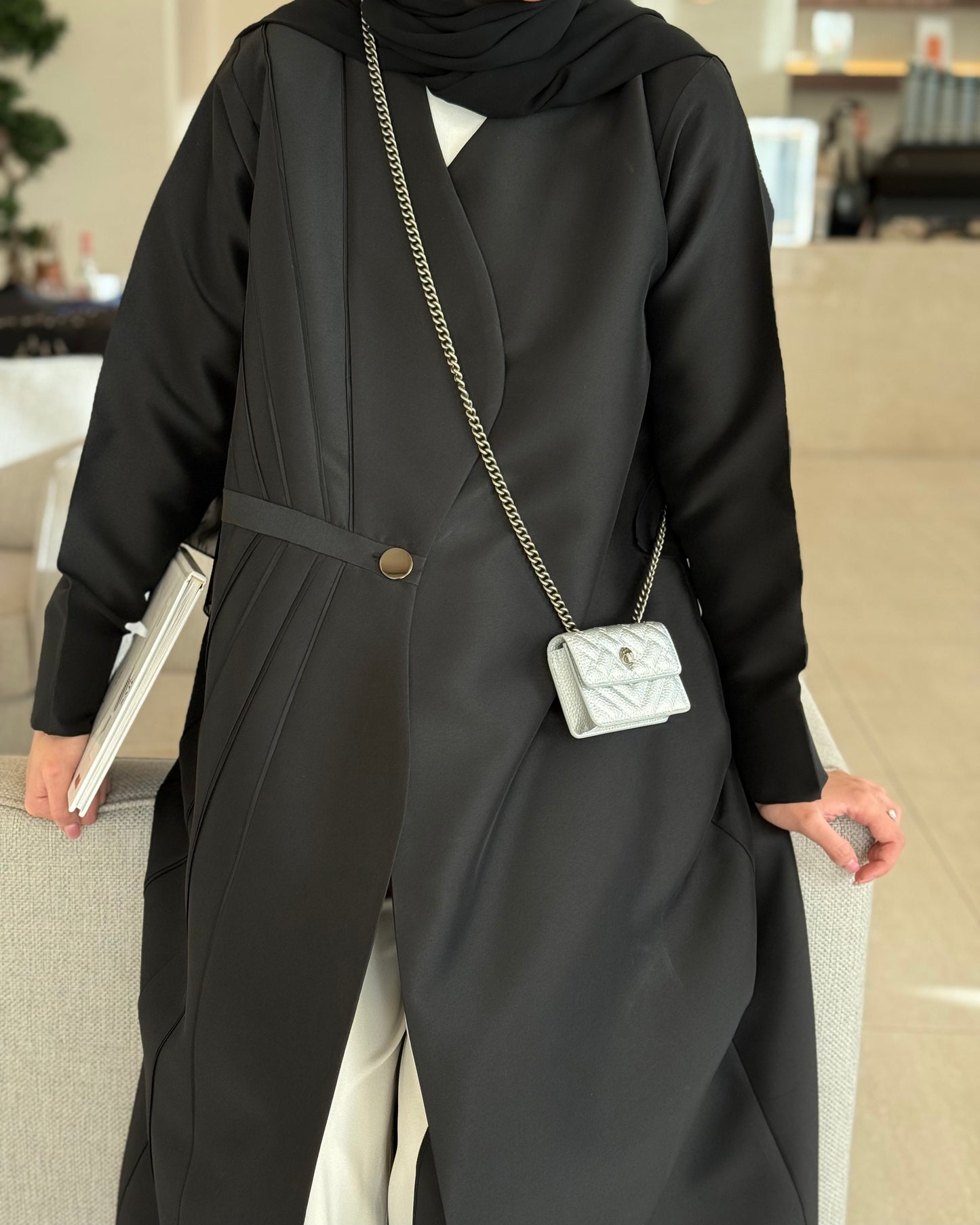 A casual A-line abaya with a clean, flattering cut