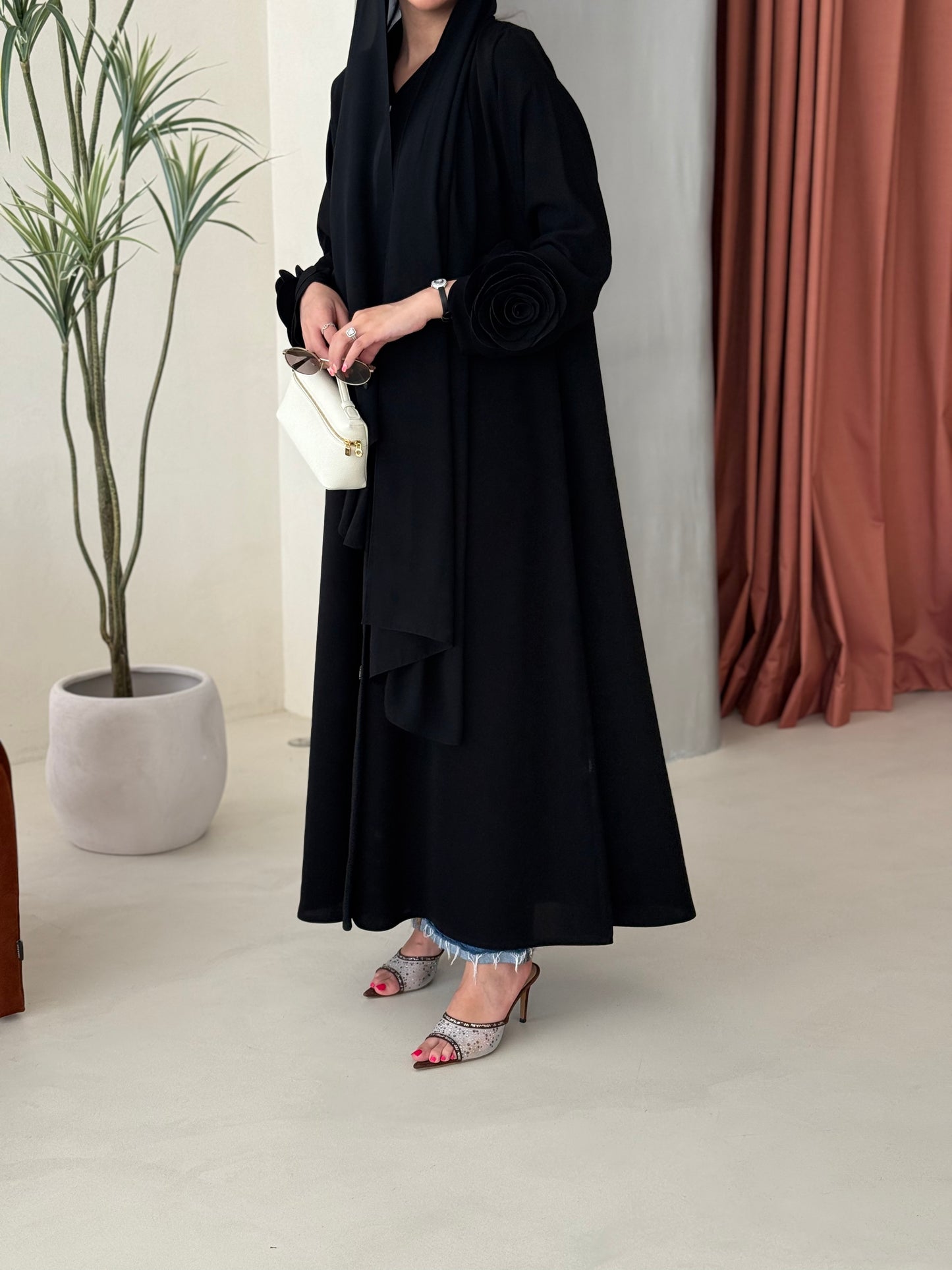 Abaya designed with a graceful flow