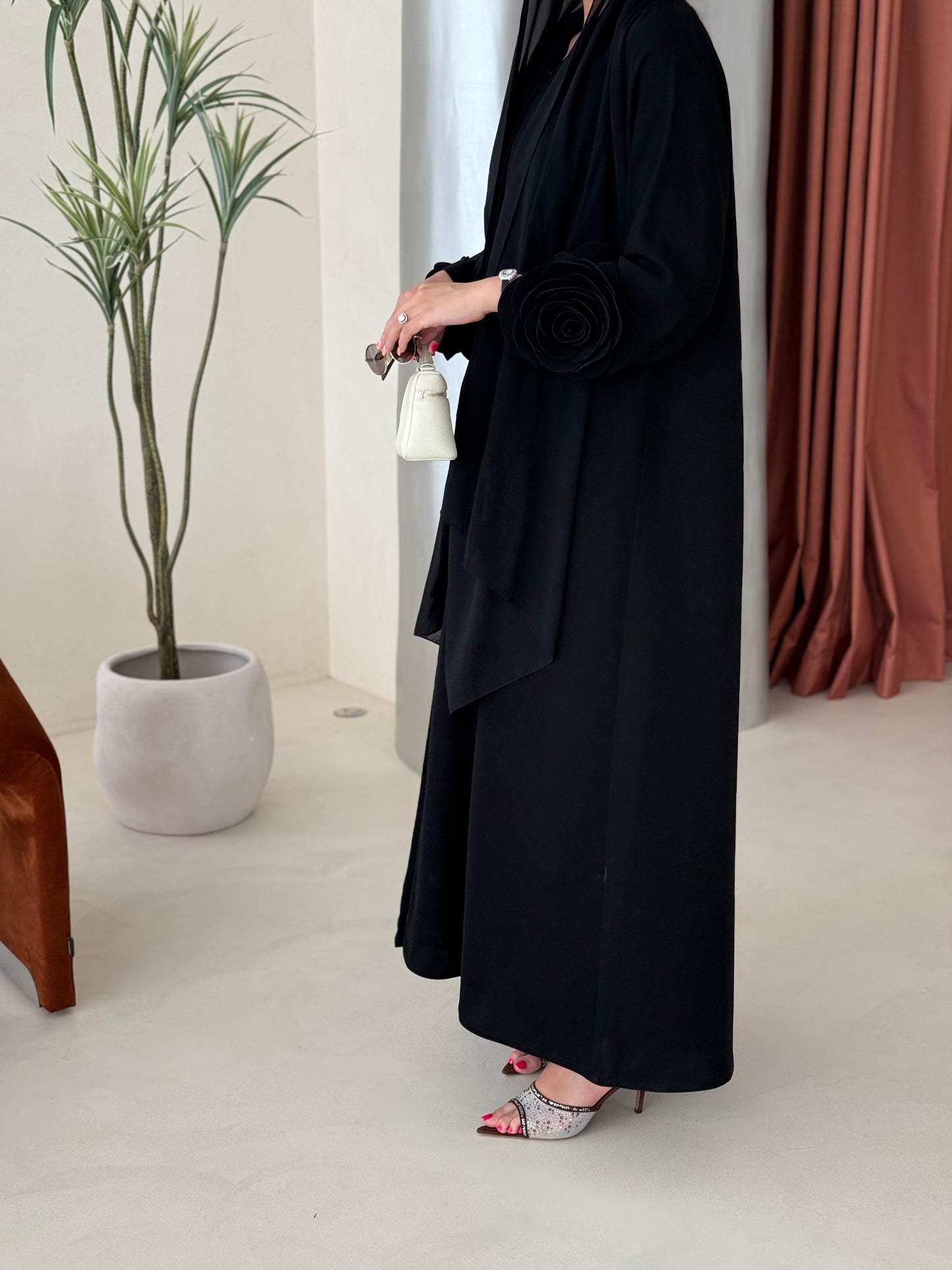 Abaya designed with a graceful flow