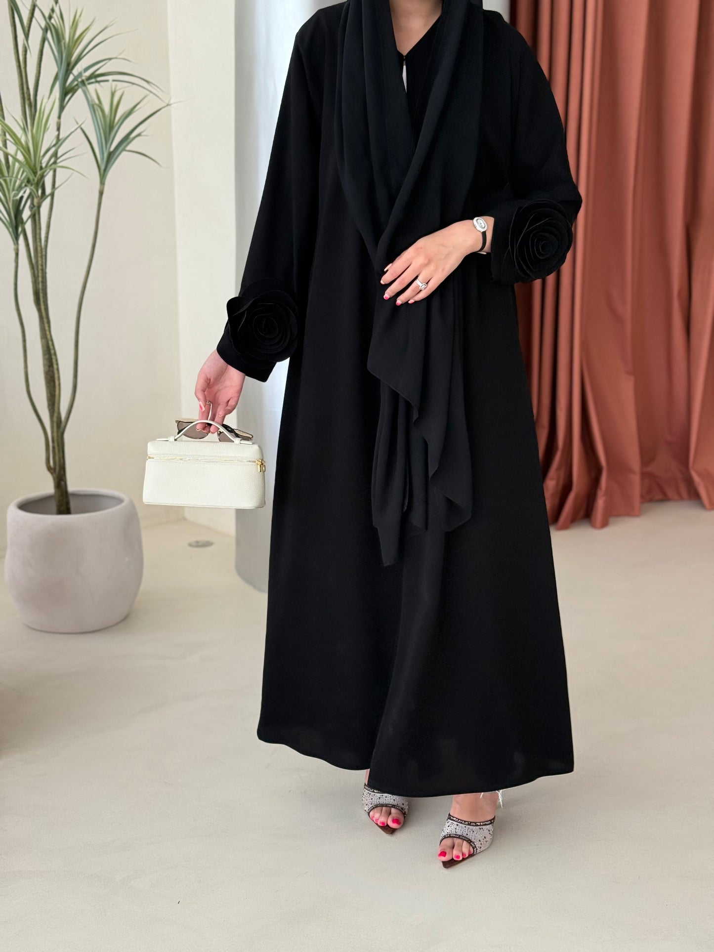 Abaya designed with a graceful flow