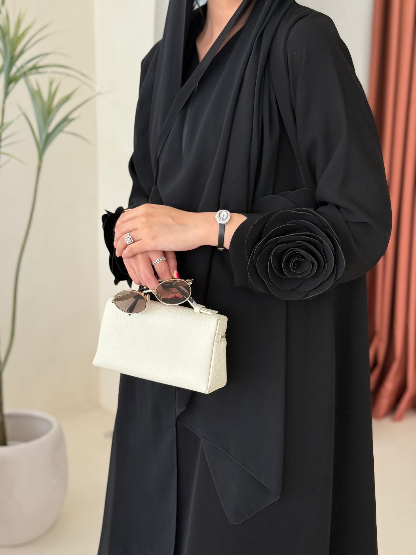 Abaya designed with a graceful flow