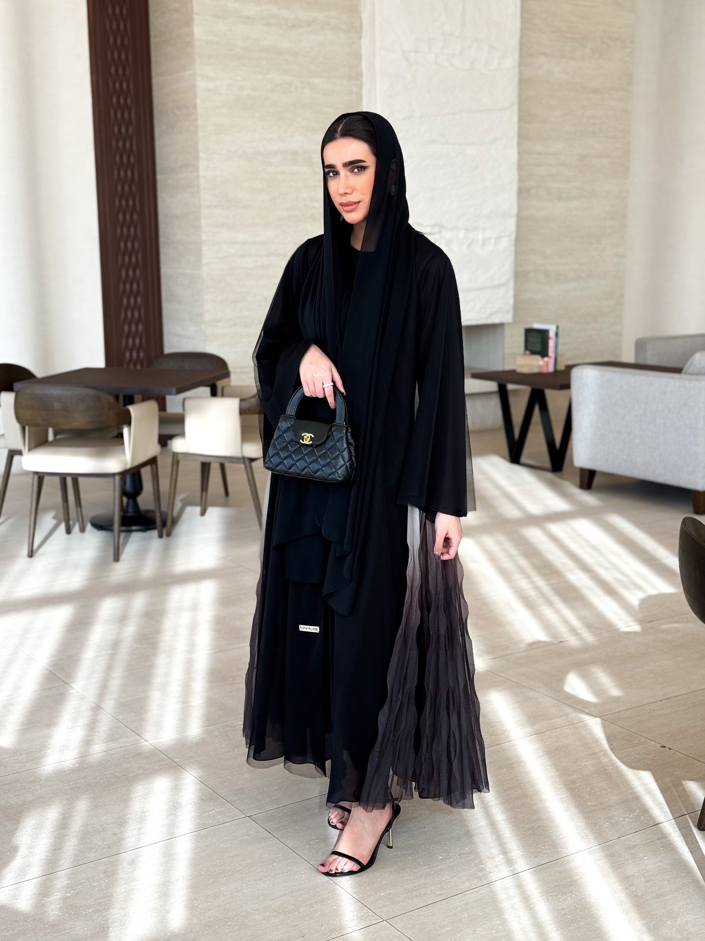 Cloche style Abaya with a beautiful ombre effect