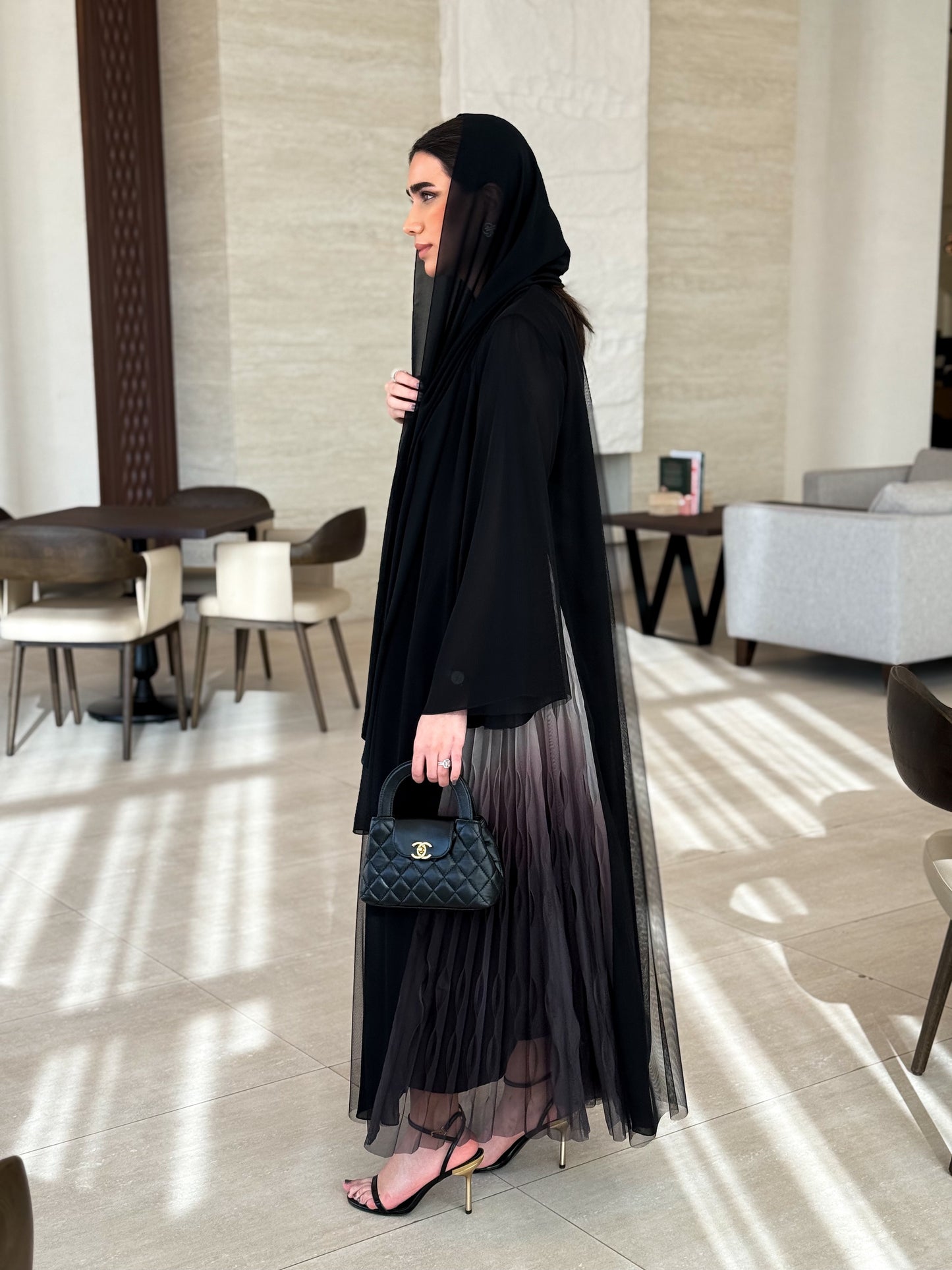 Cloche style Abaya with a beautiful ombre effect