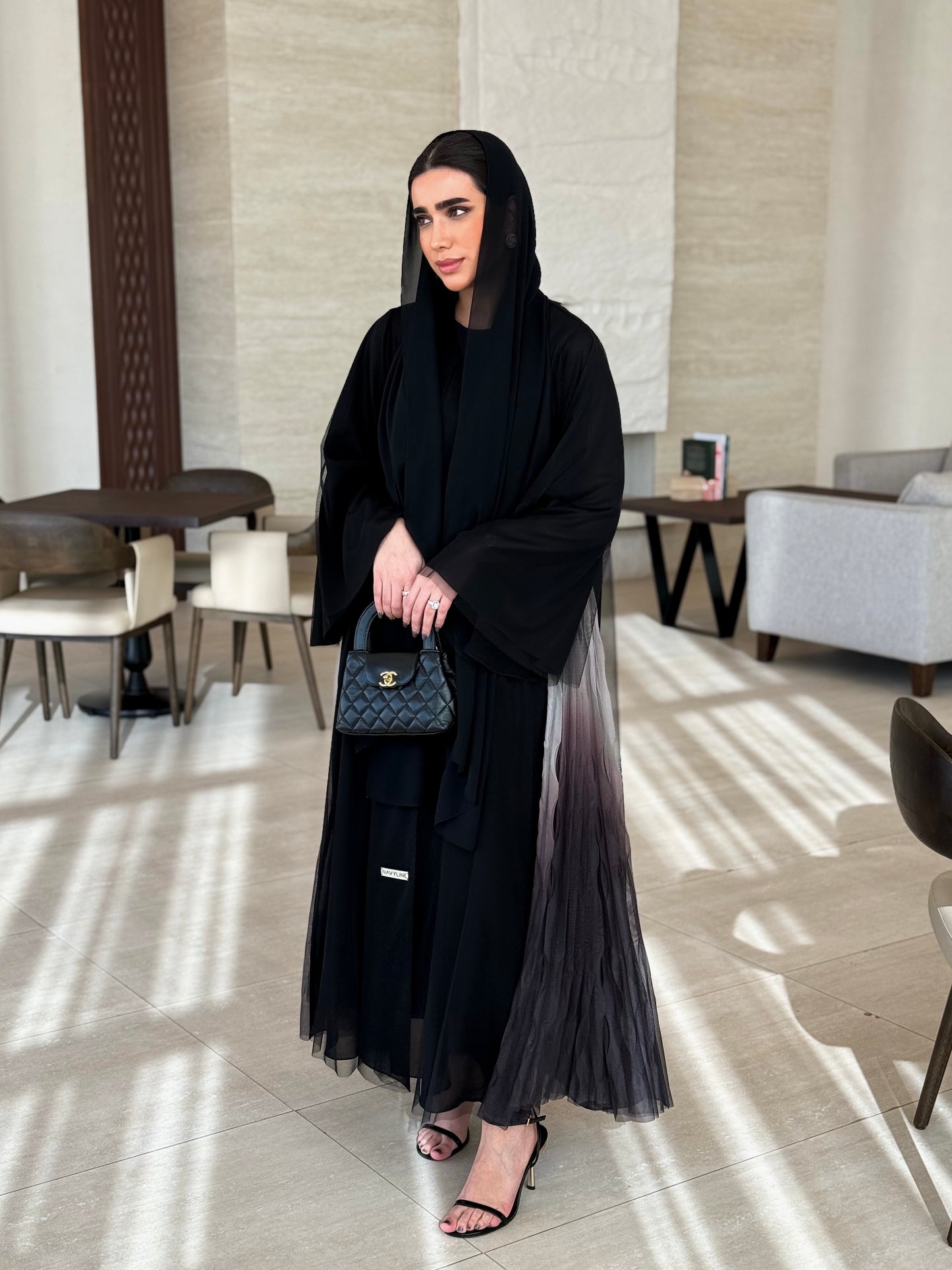 Cloche style Abaya with a beautiful ombre effect
