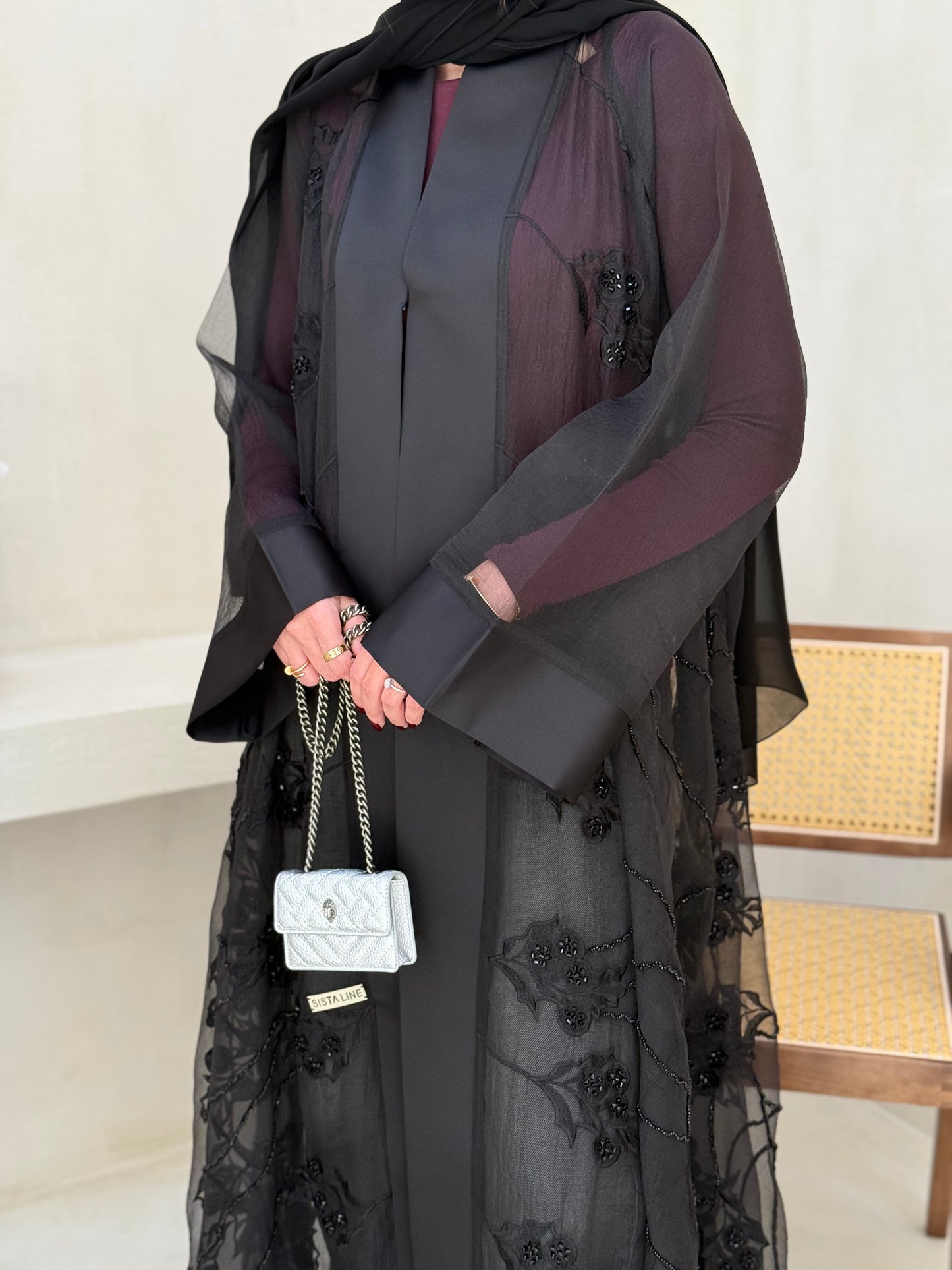 Full cloche black Abaya