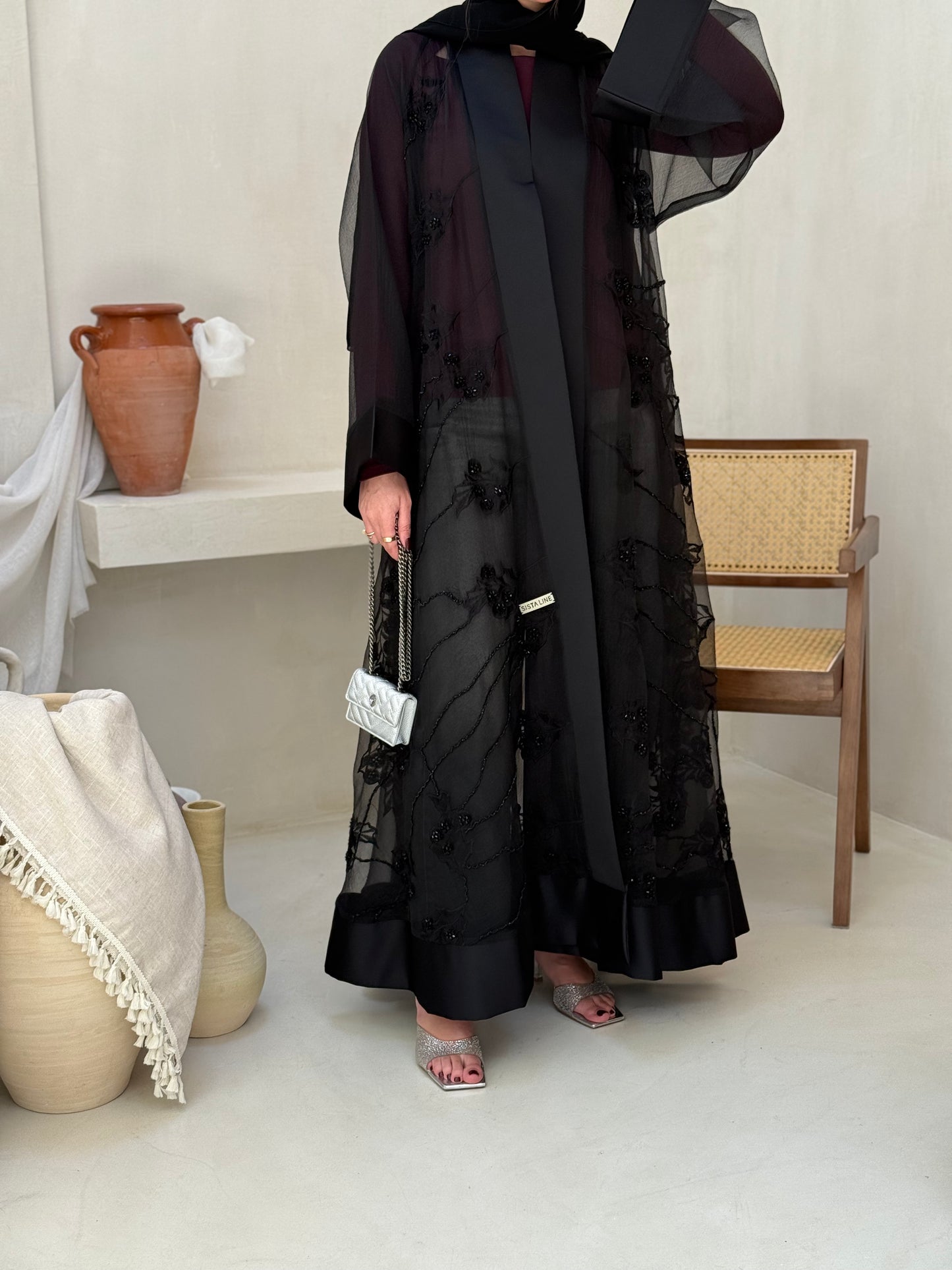 Full cloche black Abaya