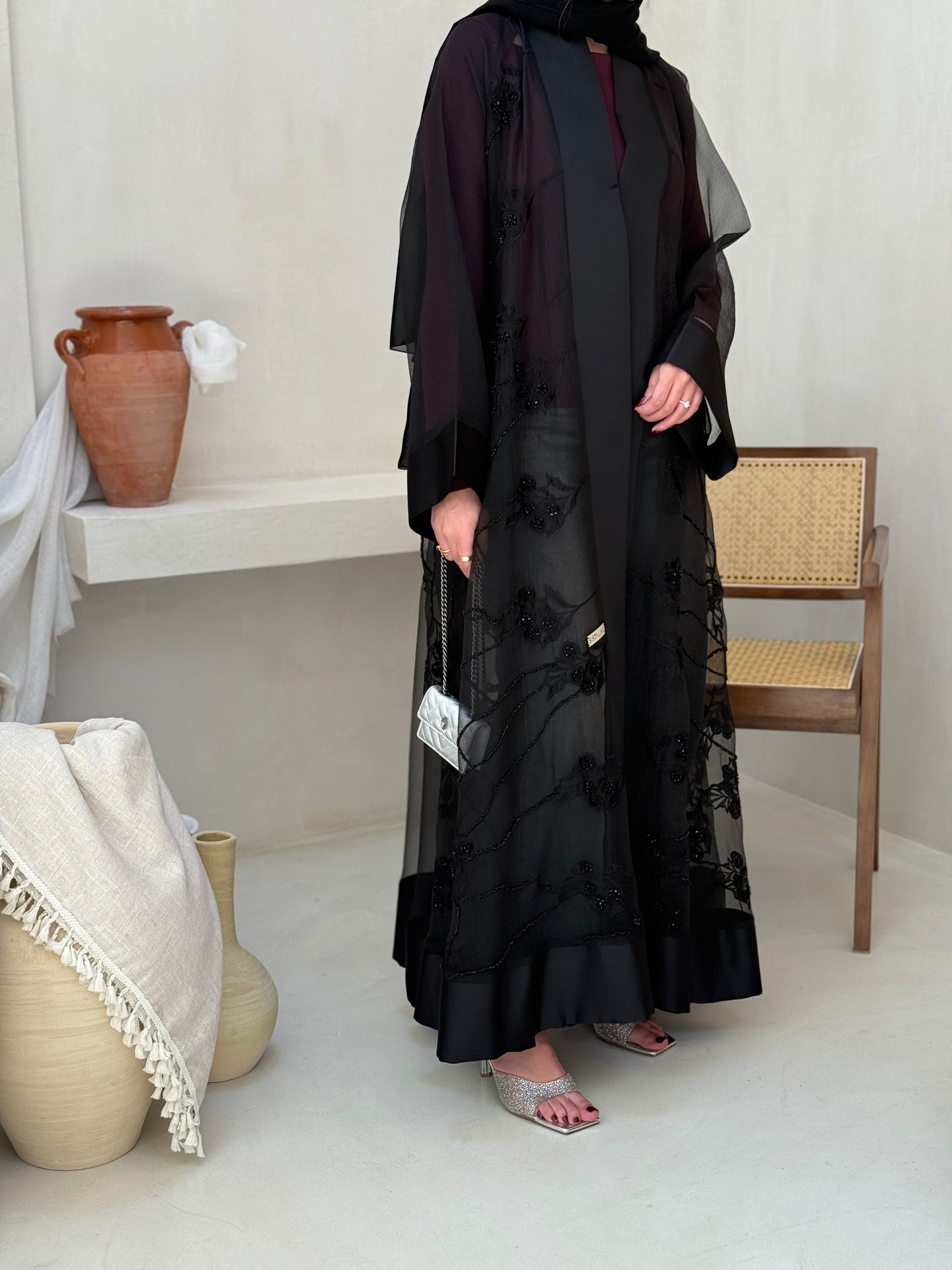 Full cloche black Abaya