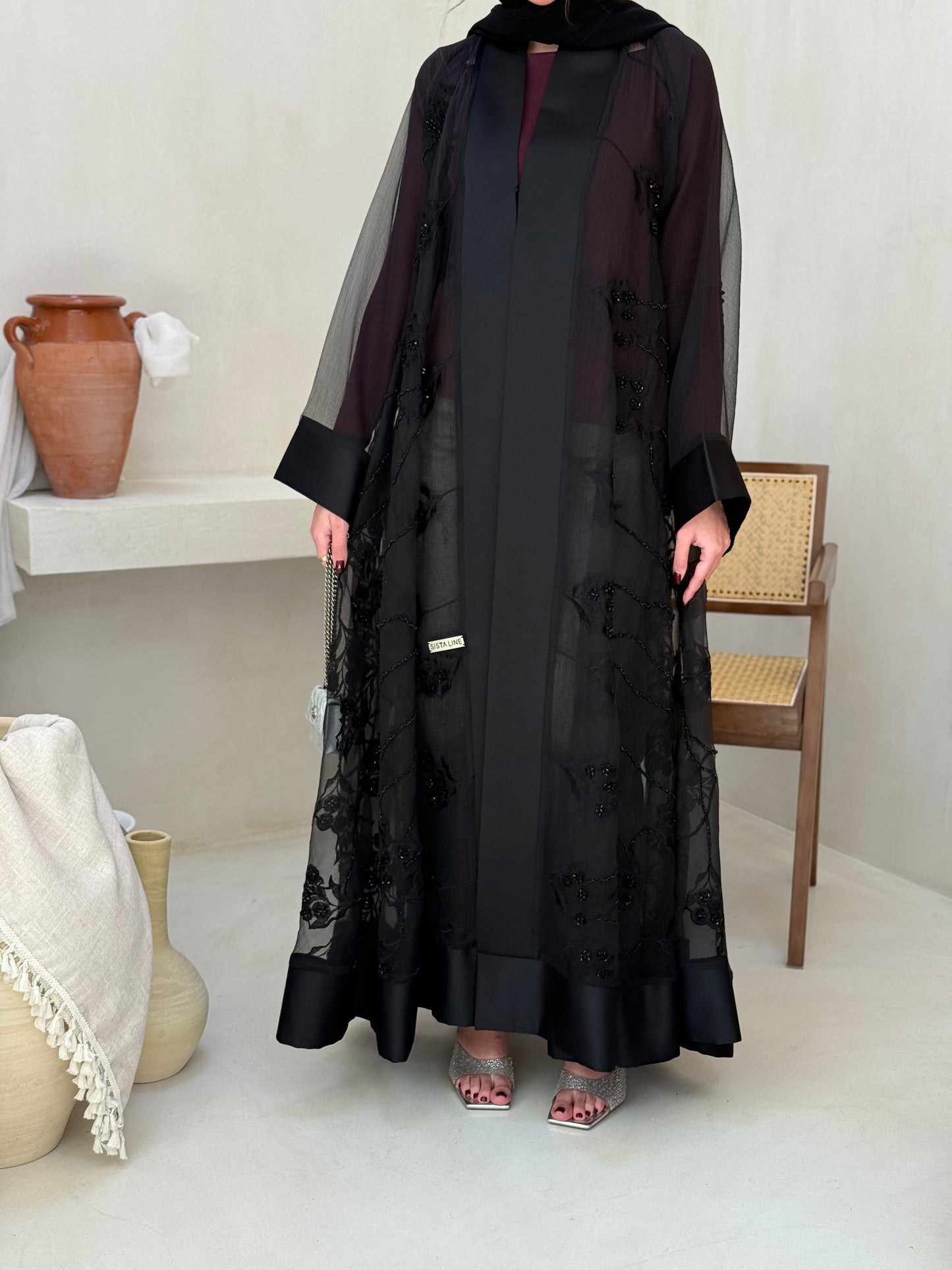 Full cloche black Abaya